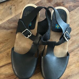 MIA Black Leather Women's Heels